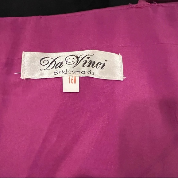 DA VINCI Magenta Draped Evening Gown Formal Maxi Dress/size 16W - Picture 11 of 12
